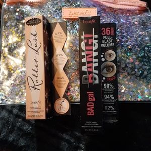 Benefit mascaras and bag